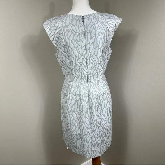 Halston haritage pre-owned short sleeve fitted silver lehtg gray dress - Picture 11 of 12